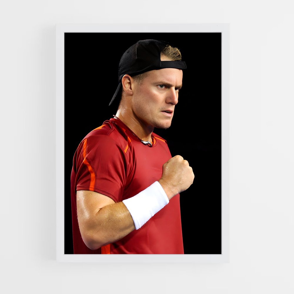 Poster Lleyton en Rouge – affiche Tennis (vue 3)